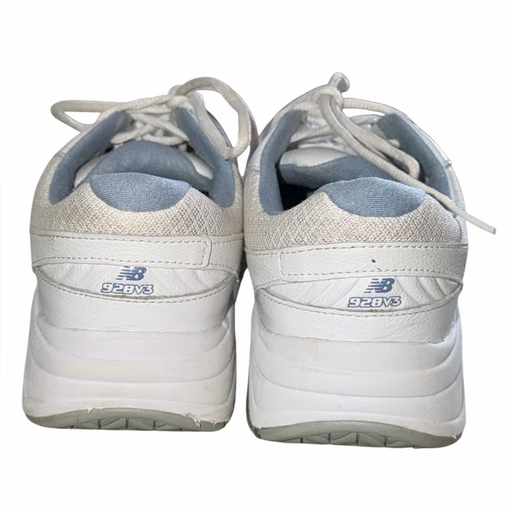 New Balance Women's White and Light Blue Sneakers  928V3 Walking Shoe